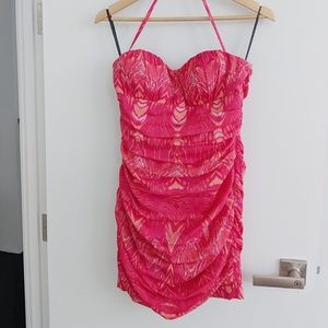 bebe pink mini dress